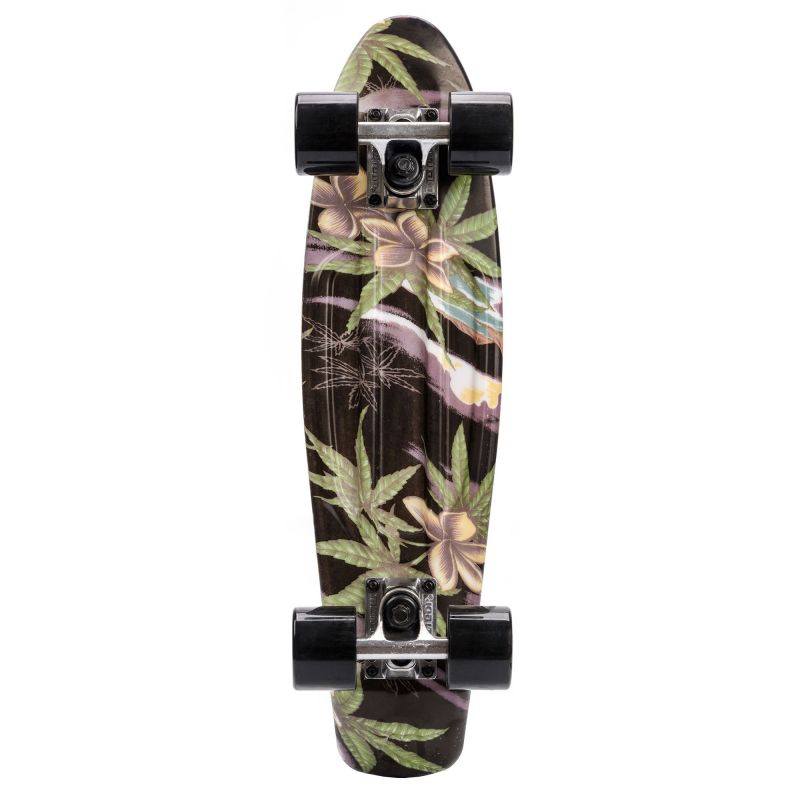 Meteor Flowers Black Skateboard uniw skateboards