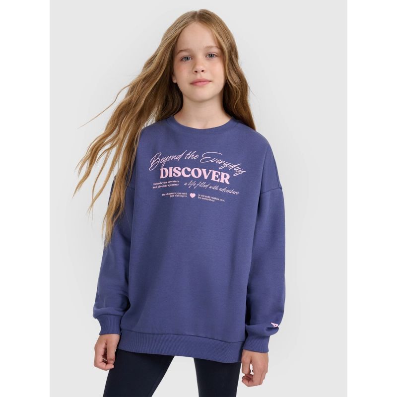 4f Oversized sweatshirt without a hood for girls 4FJRAW25TSWSF2428-33S Egyéb