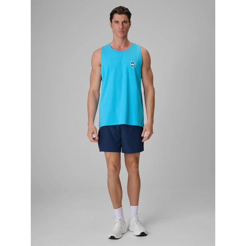 4F Men's regular sleeveless T-shirt with print póló