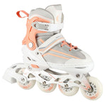 NILS Extreme NH18190 2in1 roller skates, white and pink, size L (39-43), with replaceable HOCKEY blade rózsaszín utcai cipő