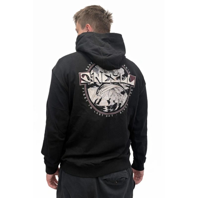 O'Neill Aguazul men's black fashionable kangaroo hoodie fekete pulóver