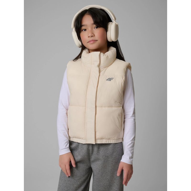 Girls' vest with synthetic filling 4F 4FJWSS26TVJAF312-12S mellény