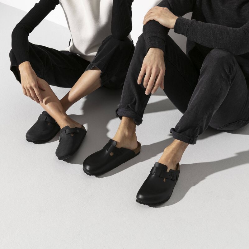 Birkenstock Boston Black women's/men's clogs, oiled leather, narrow slippers (0059463) Kiegészítő