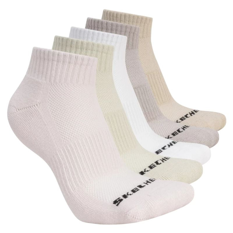Skechers 5pk Unisex 1/2 Terry Qtr Crew Pink
