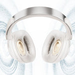 head QCY H3S Wireless On-Ear Headphones with LDAC and ANC Noise Cancellation - White biały headsets