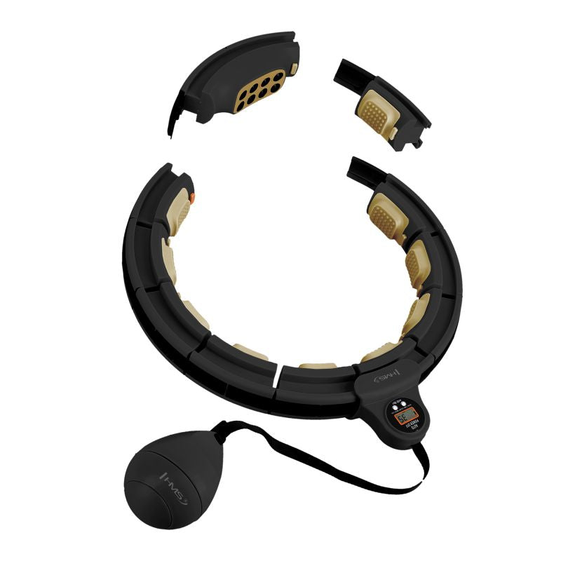 HMS Hhm13 New Hula Hop Black/Gold With Magnets And Weight + Counter arany jibbitz 17-44-574