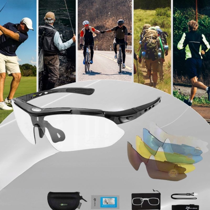 Rockbros 10003 Polarized Cycling Glasses - Black czarny glasses, training equipment