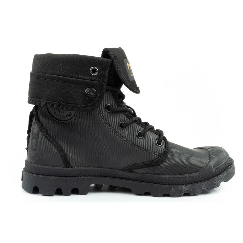 Palladium Women's Baggy Coated High Top Sneakers Fashionable Black fekete utcai cipő