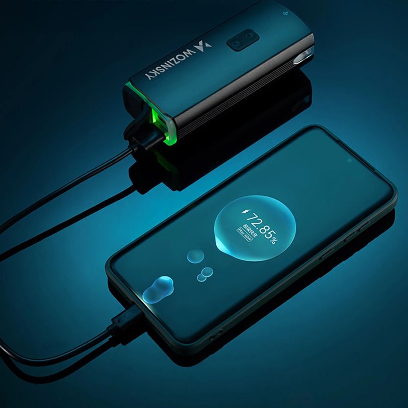 Wozinsky Front Bike Light + USB-C Cable (3000 lm) - Black fekete elektronika 304004-184329