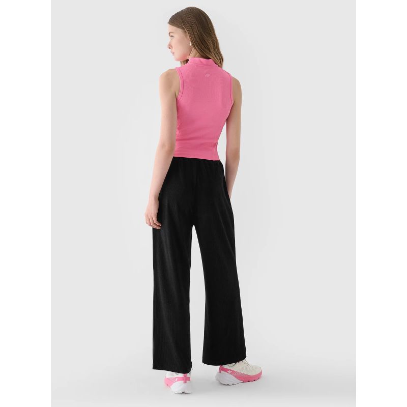 4f Women's 4FRAW24TTROF1352-20S Velour Wide Leg Sweatpants Ruházat