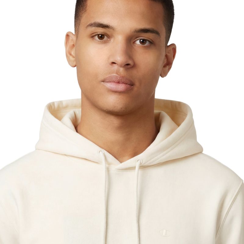 Champion Men's Hoodie Sweatshirt 220783 YS084 krém kapucnis pulóver