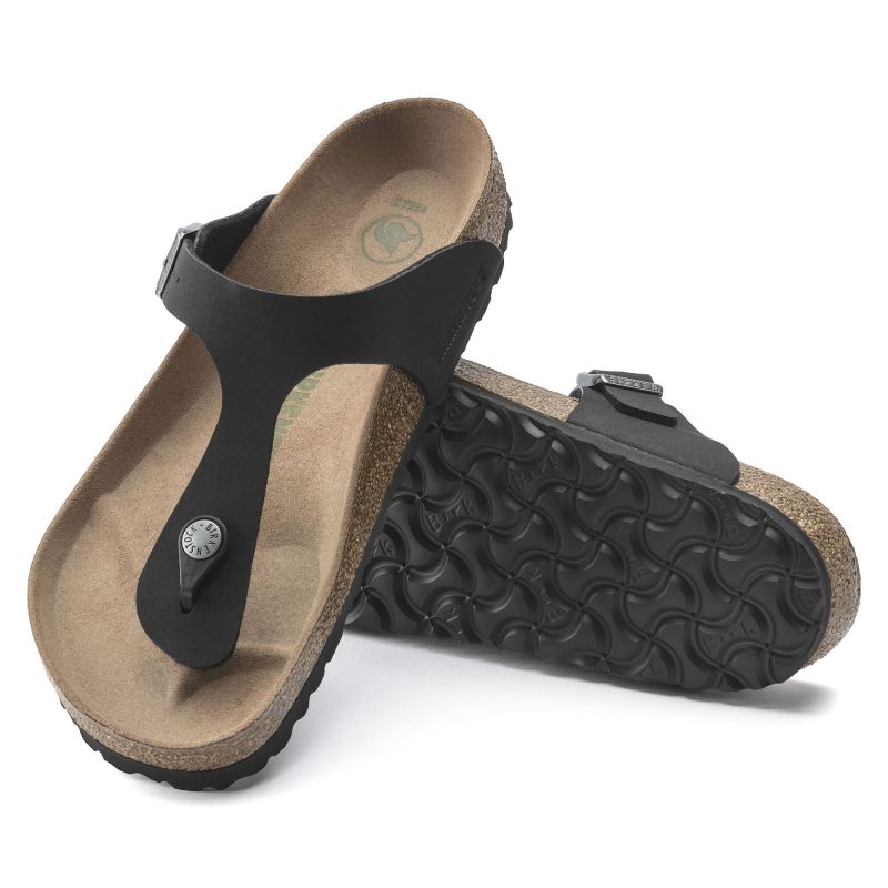 Birkenstock Gizeh Birko-Flor Women's Narrow Black Flip-Flops for Narrow Feet Vegan Black (1020487) general