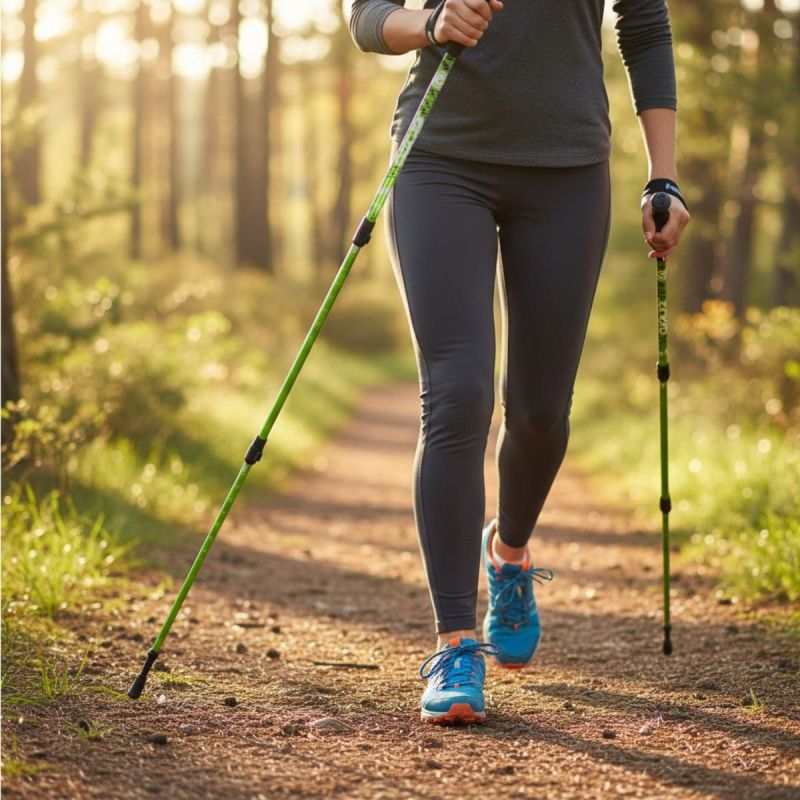 Enero Nordic Walking Travel Poles In Case sticks
