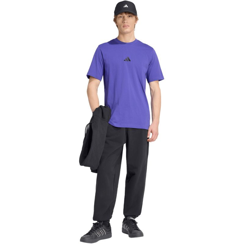 Adidas Men's Essentials Small Logo Single Jersey Purple lila póló KF2404
