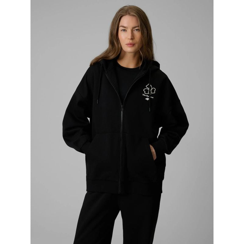 Women's loose sweatshirt with hood 4F