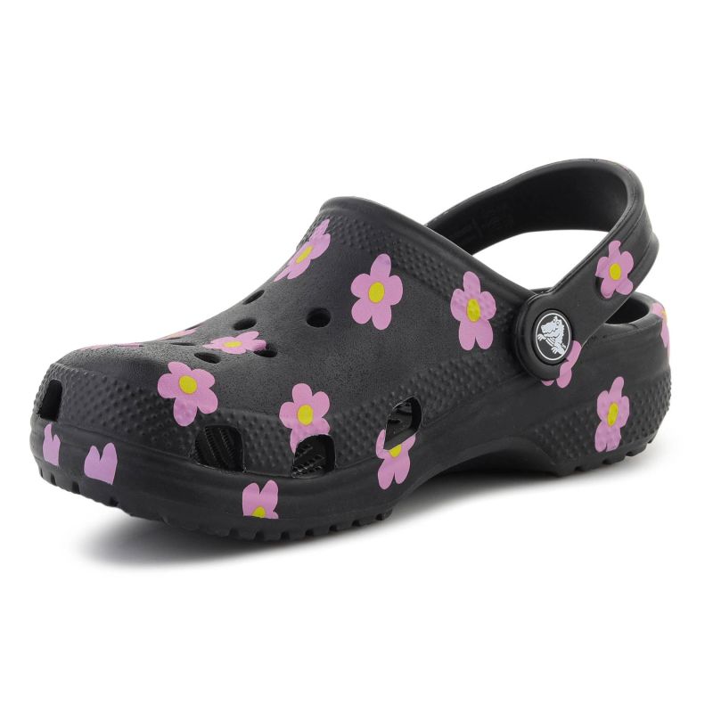 Crocs Classic Flower Clog K Black