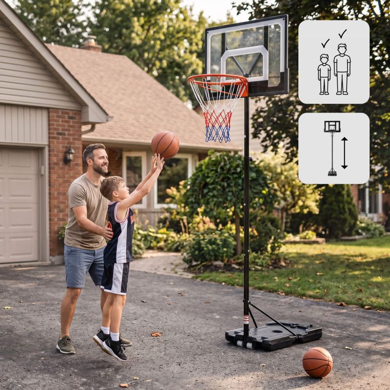 Meteor Denver Freestanding Basketball Hoop 108-210 cm uniw edzőfelszerelés 17903
