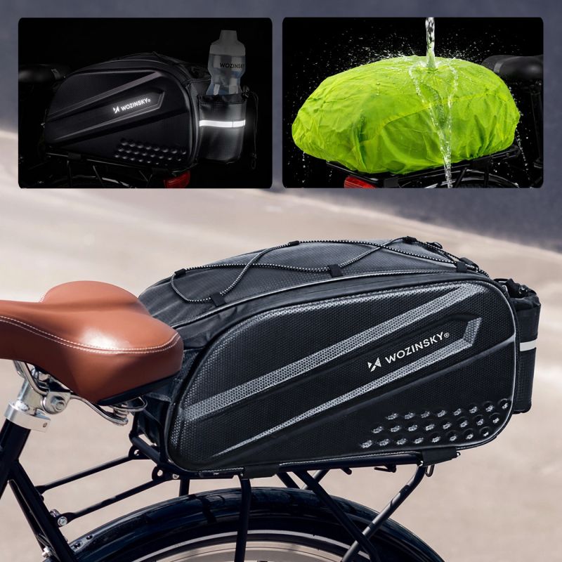 Wozinsky Bike Trunk with Long Strap and Expandable Side Pockets - Black fekete táska 304004-200626