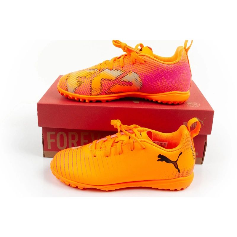 Puma Future 8 Play TT children's turf sports shoes, narancssárga cipő