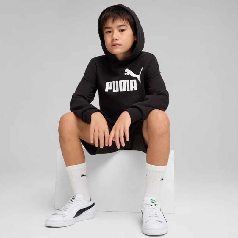 Puma ESS No. 1 Logo Hoodie for Kids Black 684909 fekete kapucnis pulóver