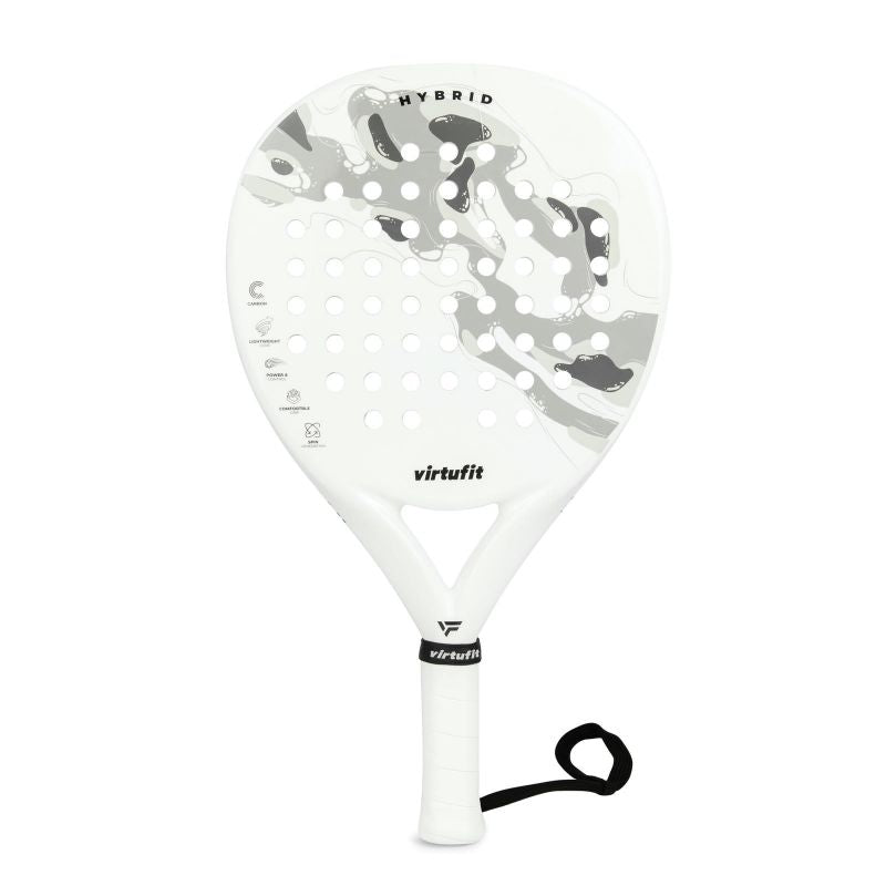 Virtufit Hybrid Padel Racket - White-Gray General