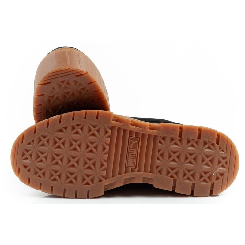 Puma Mayze women's sports shoes Sneakers platform black fashionable leather General