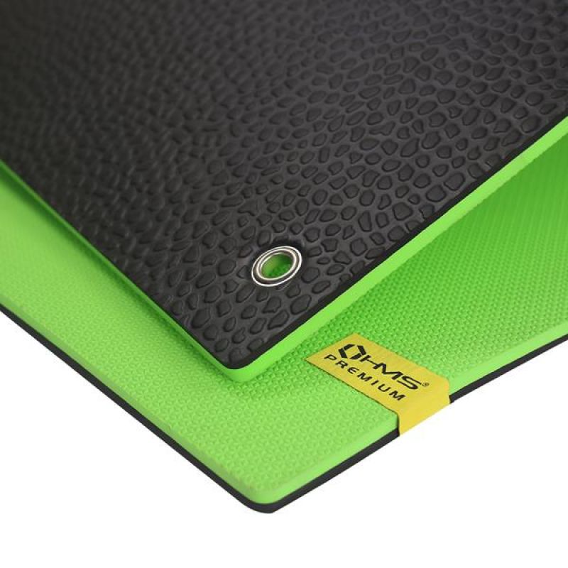 HMS Premium MFK03 Green-Black Club Fitness Mat with Holes zöld fitness matrac 17-44-280