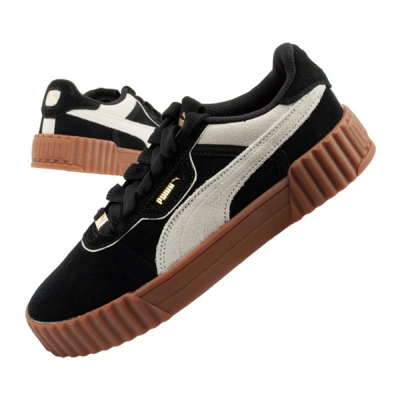 Puma women's sports sneakers Carina 3.0 leather fashionable fekete cipő