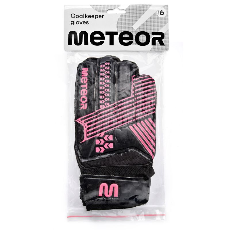 Meteor Catch 9 goalkeeper gloves black/pink uniw kesztyű