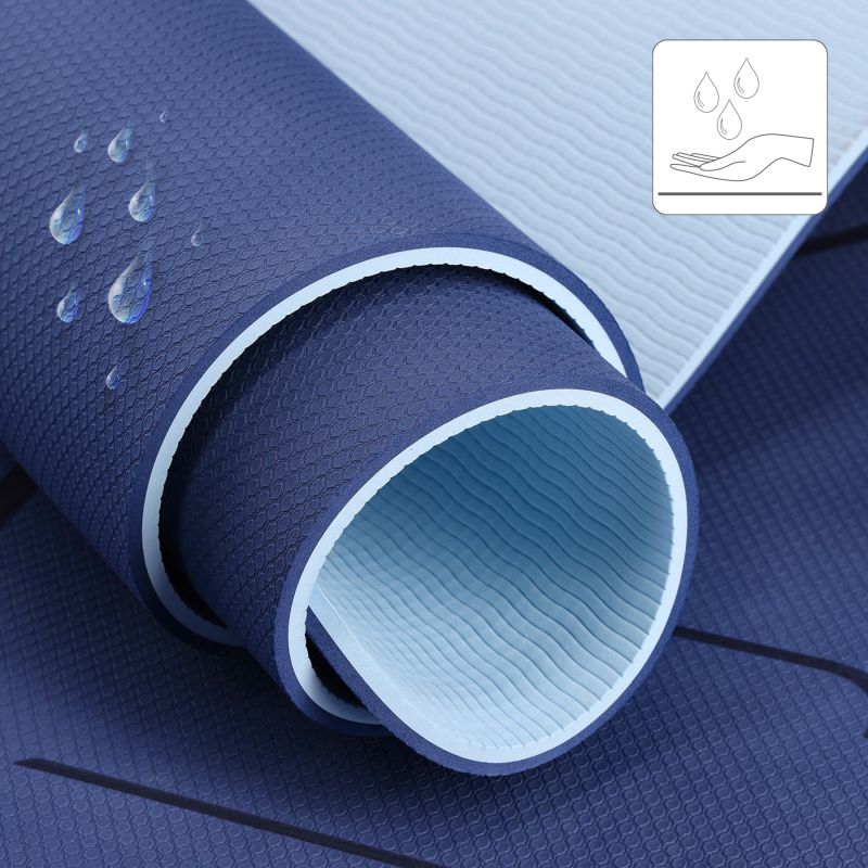 HMS YM10 Dark Blue TPE yoga mat kék jóga matrac 17-44-220