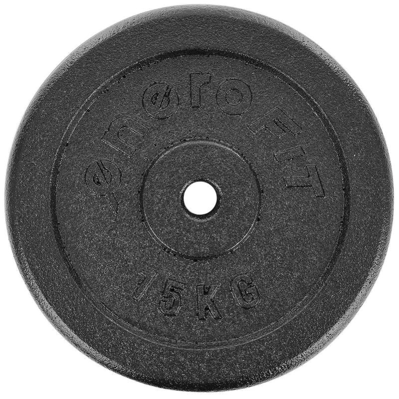 Enero Black Cast Iron Load 15 Kg Fit ø26.5 fekete weight, strength training equipment, training equipment