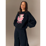 Women's loose sweatshirt without hood 4F