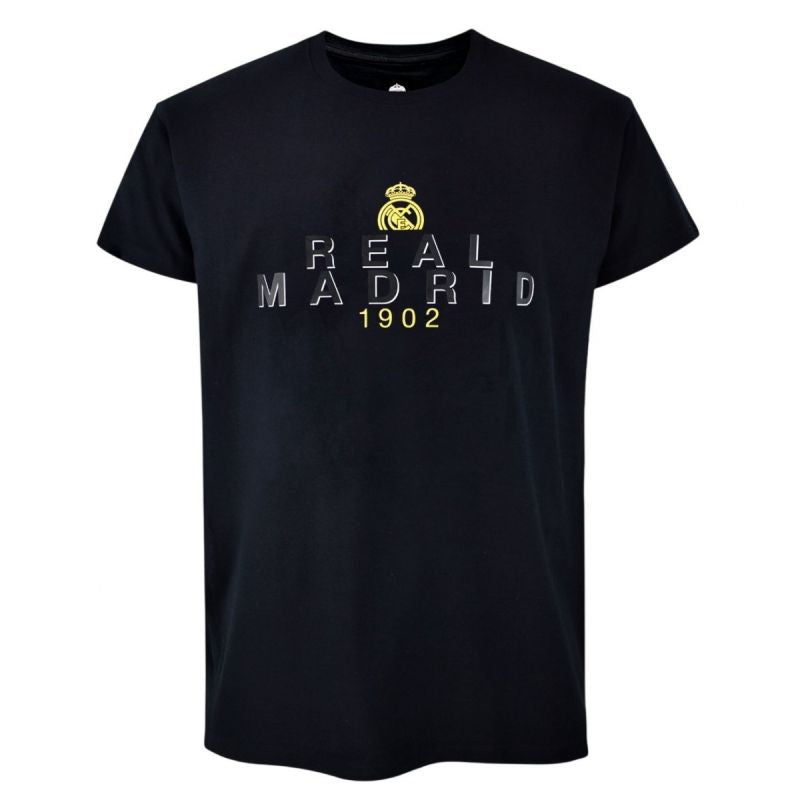 Real Madrid men's cotton t-shirt fekete póló RM1CE111