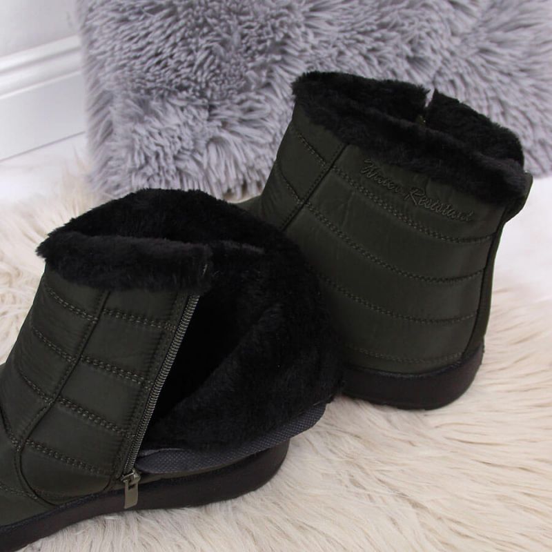 Inny Waterproof snow boots with zipper NEWS W EVE181D khaki Túracipő
