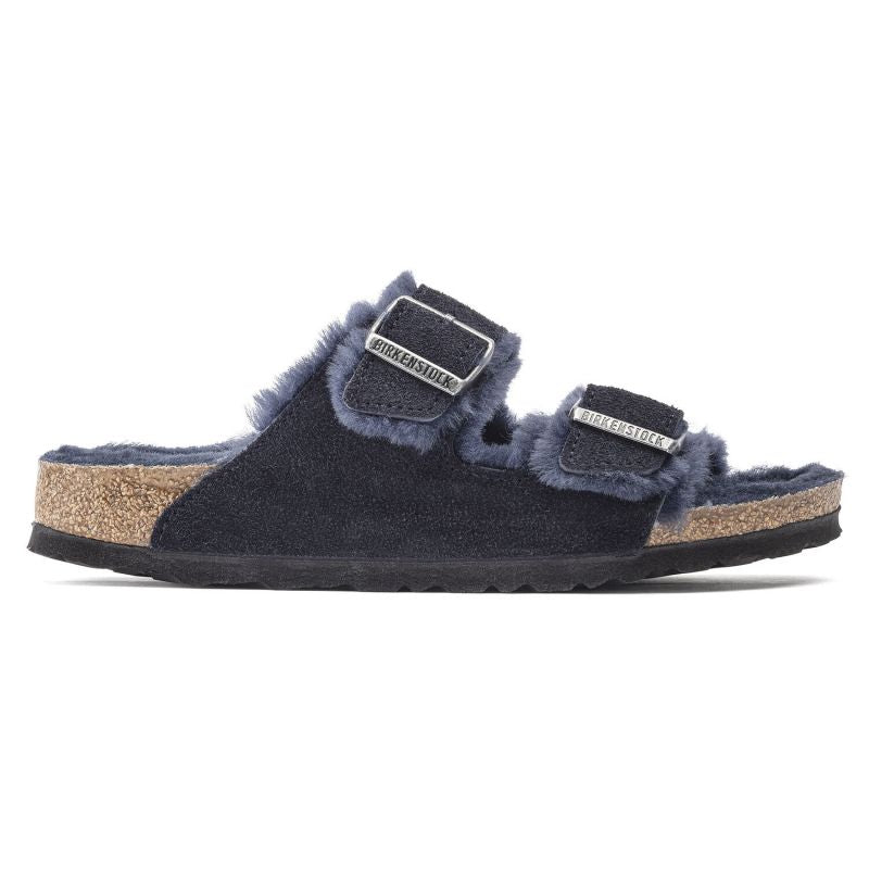 Birkenstock Arizona VL Shearling Midnight Suede Leather Insulated Flip-Flops Wide Regular (1020592) cipő