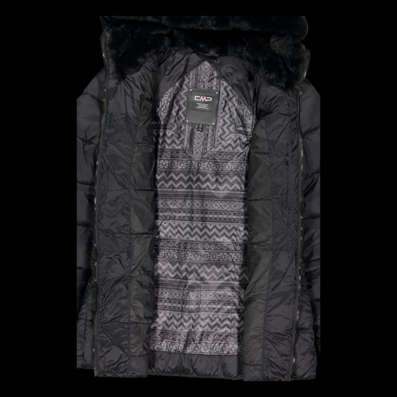 CMP women's winter with hood, sports, insulated, black ( ) fekete dzseki