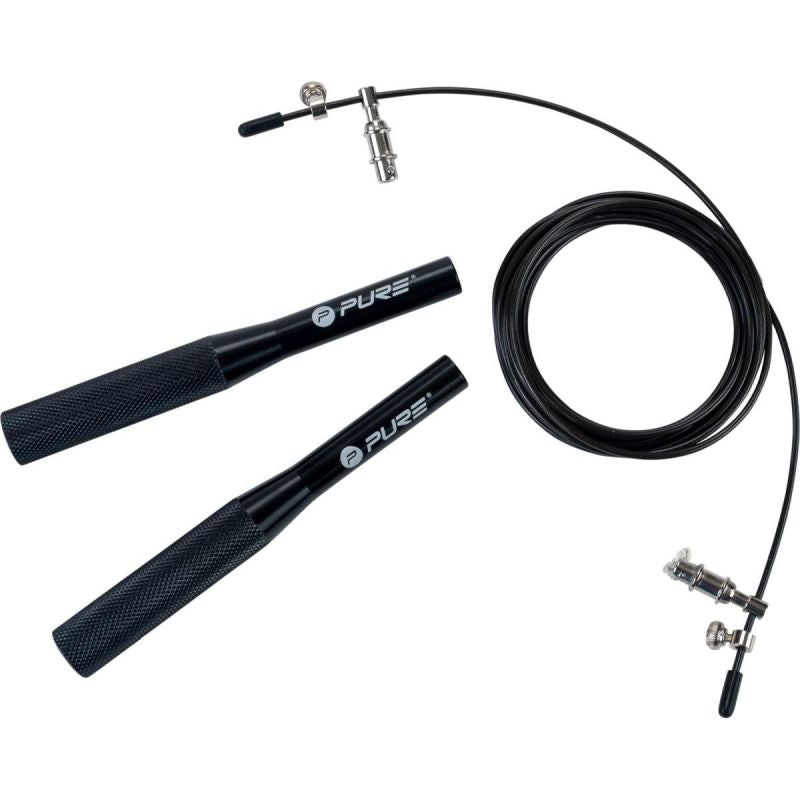 Pure 2 Improve 3-In-1 Weighted Skipping Rope, Replaceable Lines, Pure 2 Improwe fekete ropes, training equipment