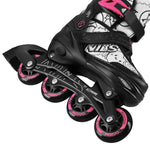 NH10907 4in1 ROLLER SKATES WITH EXTENDED HOCKEY BLADES TINTS PINK SIZE M (35-38) NILS EXTREME rózsaszín görkorcsolya