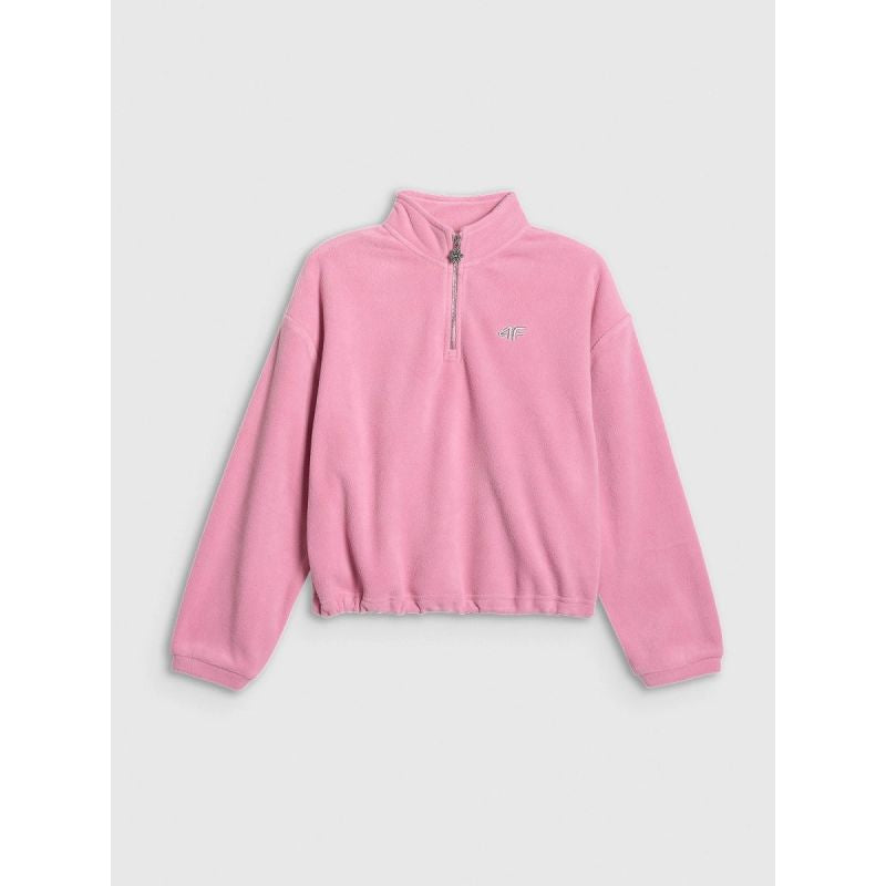 4FWarm oversize fleece with stand-up collar for girls 4F 4FJRAW25TFLEF441-54S pulóver