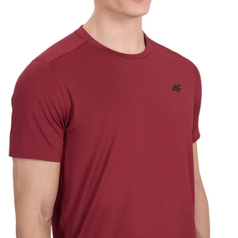 4f Men's T-shirt FNK M1521 dark red 4FWAW25TFTSM1521 61S Ruházat