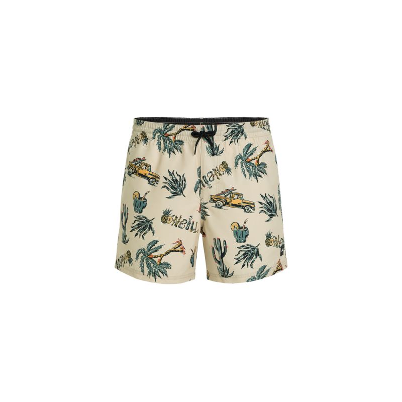 O'Neill Mix&Match Cali Print 15'' Swim bézs shorts, swimming shorts