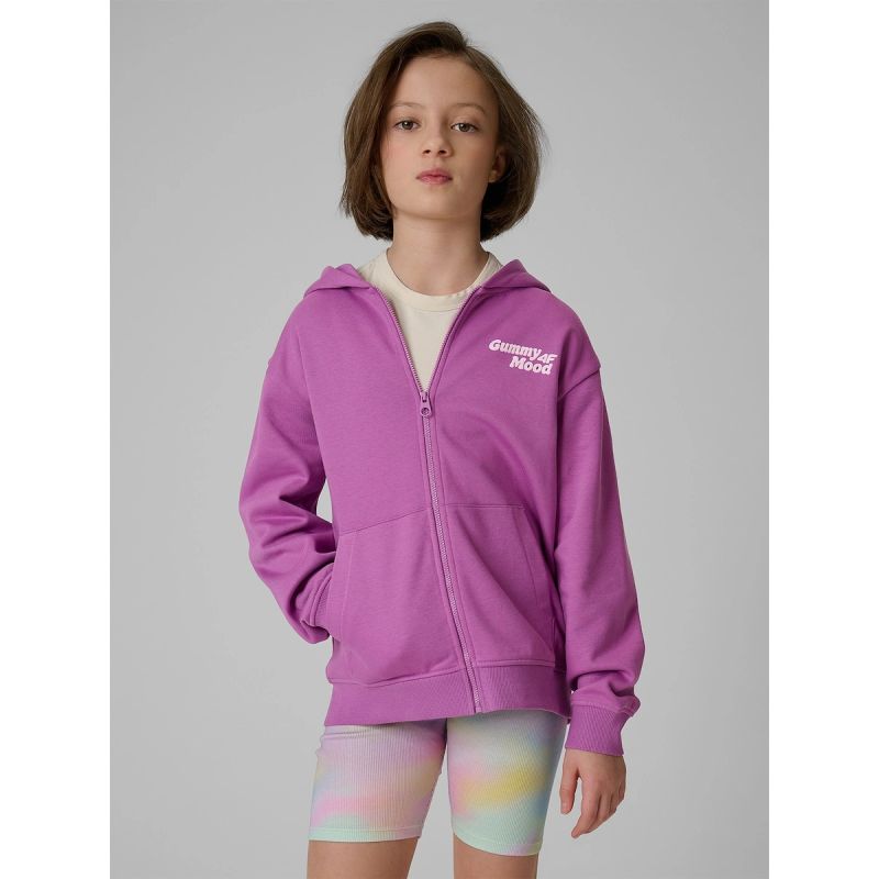 4F Girls’ Loose-Fit Hooded Sweatshirt 158/164 gyerek kapucnis pulóver 4FJRSS26TSWSF2902-51S