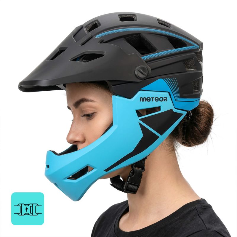 Meteor Hydra M Full-Face Bike Helmet 55-58 cm Black/Blue uniw sisak 17898
