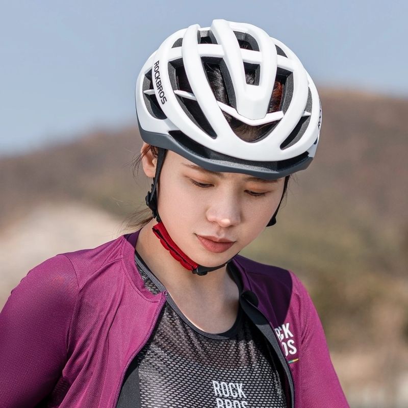 Rockbros HC-58WG-M Bike Helmet 55-58 cm - White-Gray szary || biały \ 55-58 cm helmets, lights