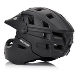 Meteor Hydra S full-face bicycle helmet 51-55 cm black fekete sisak 17894