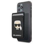 Karl Lagerfeld Wallet CardSlot Saffiano Karl`s Head MagSafe Magnetic Phone Wallet - fekete telefontok