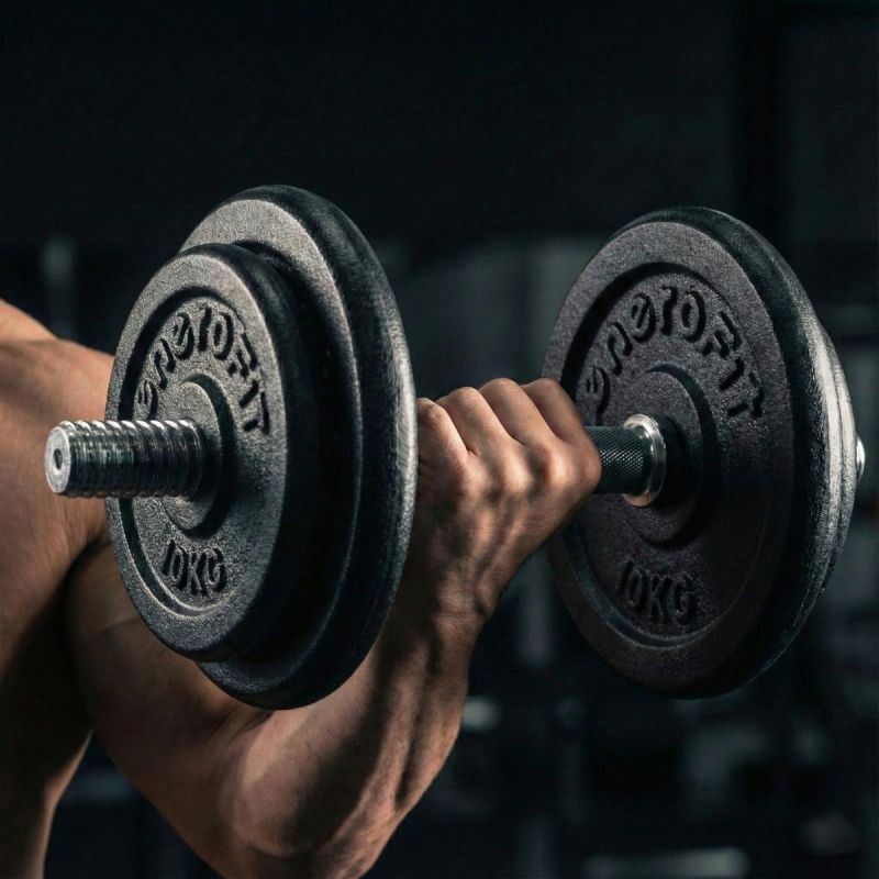 Enero BLACK CAST IRON WEIGHT 10KG FIT Ø26.5 1 pc. fekete weight, strength training equipment, training equipment