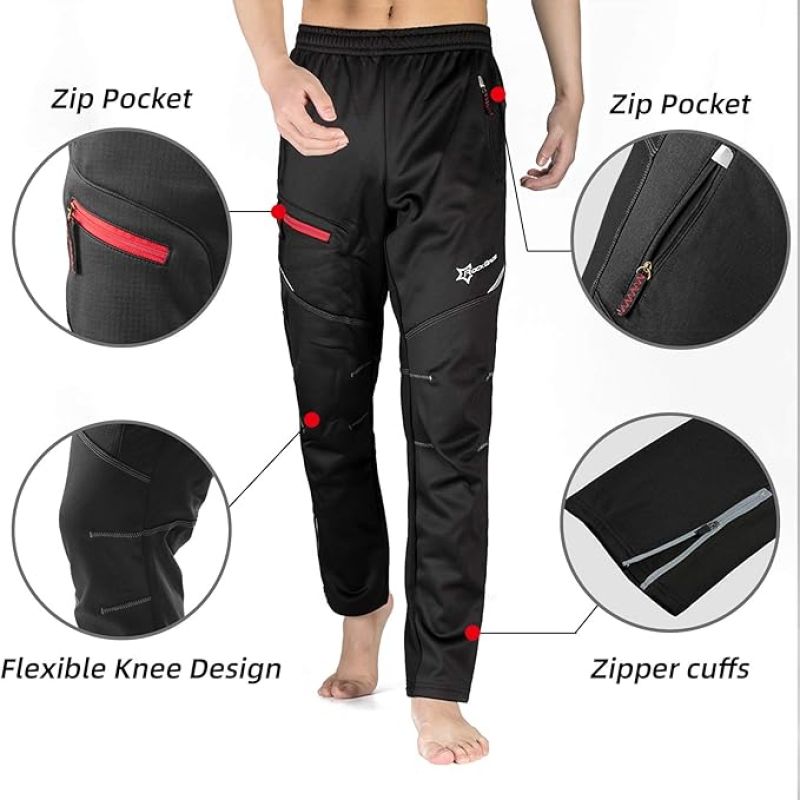 Rockbros Men's Long Cycling Pants Black