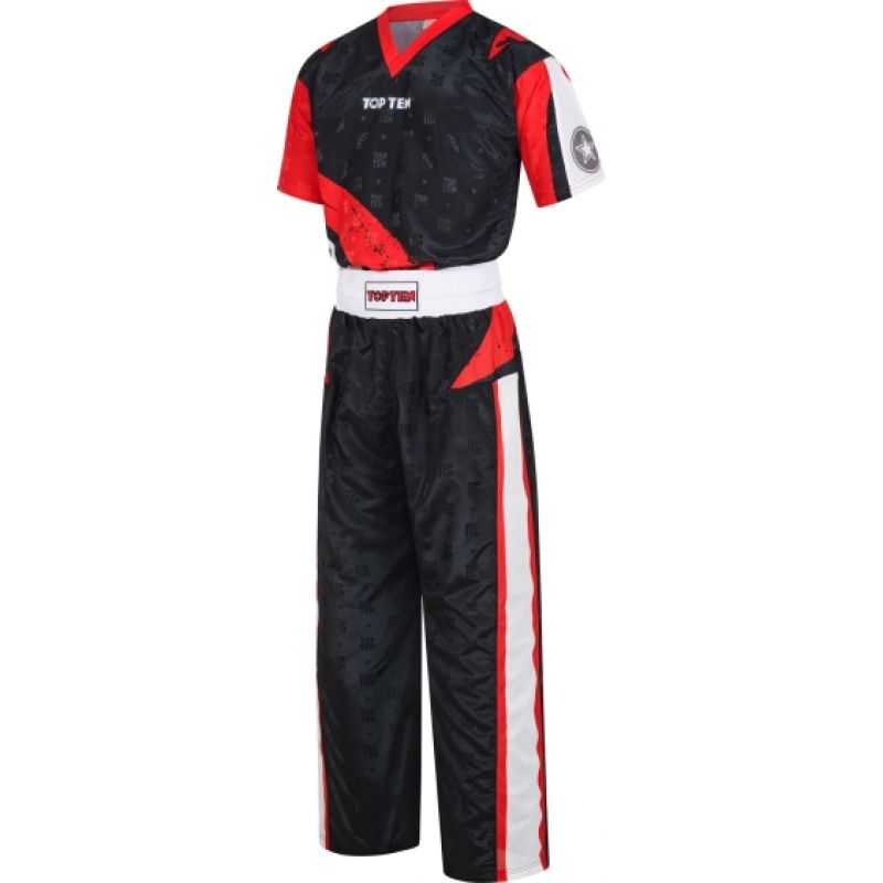 TOP TEN kickboxing outfit “Urban Arts” black and red (WAKO APPROVED new)