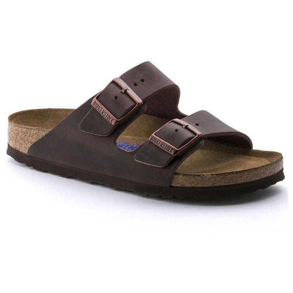 Birkenstock Arizona Soft Footbed Oiled Leather Habana Narrow Women's Slides (0452763) cipő